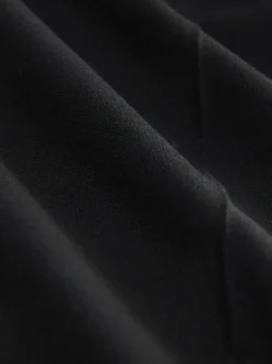 Black Tailored Bootcut Trousers With Wool