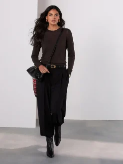 Black Tailored Culottes