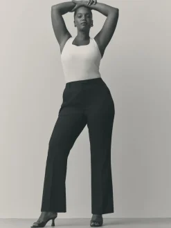 Black Tailored Hourglass Bootcut Trousers