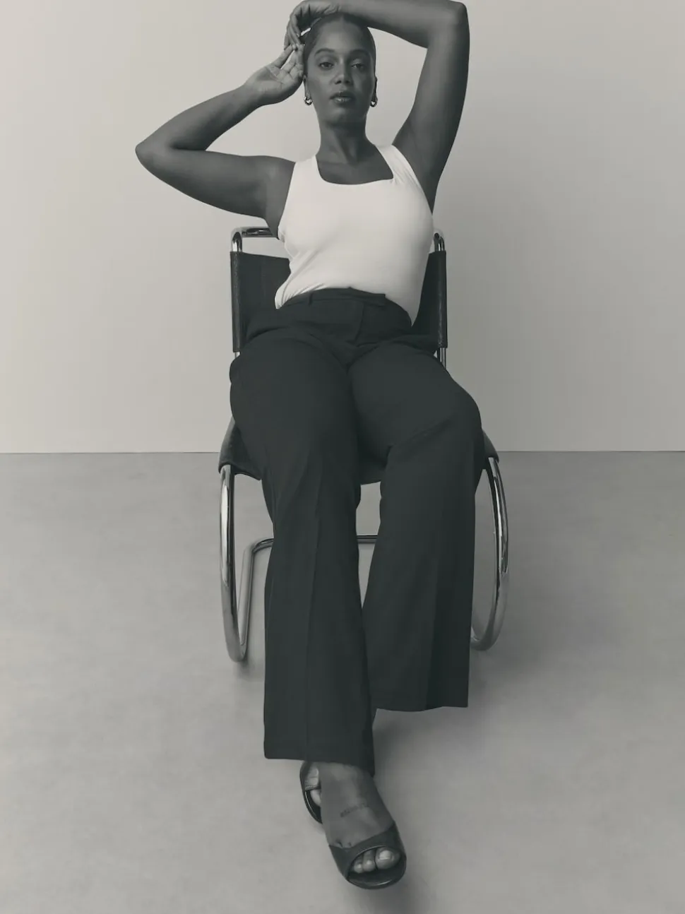Black Tailored Hourglass Bootcut Trousers