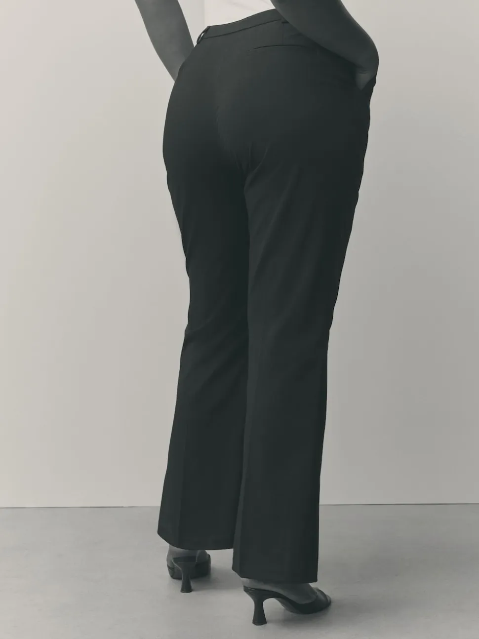 Black Tailored Hourglass Bootcut Trousers