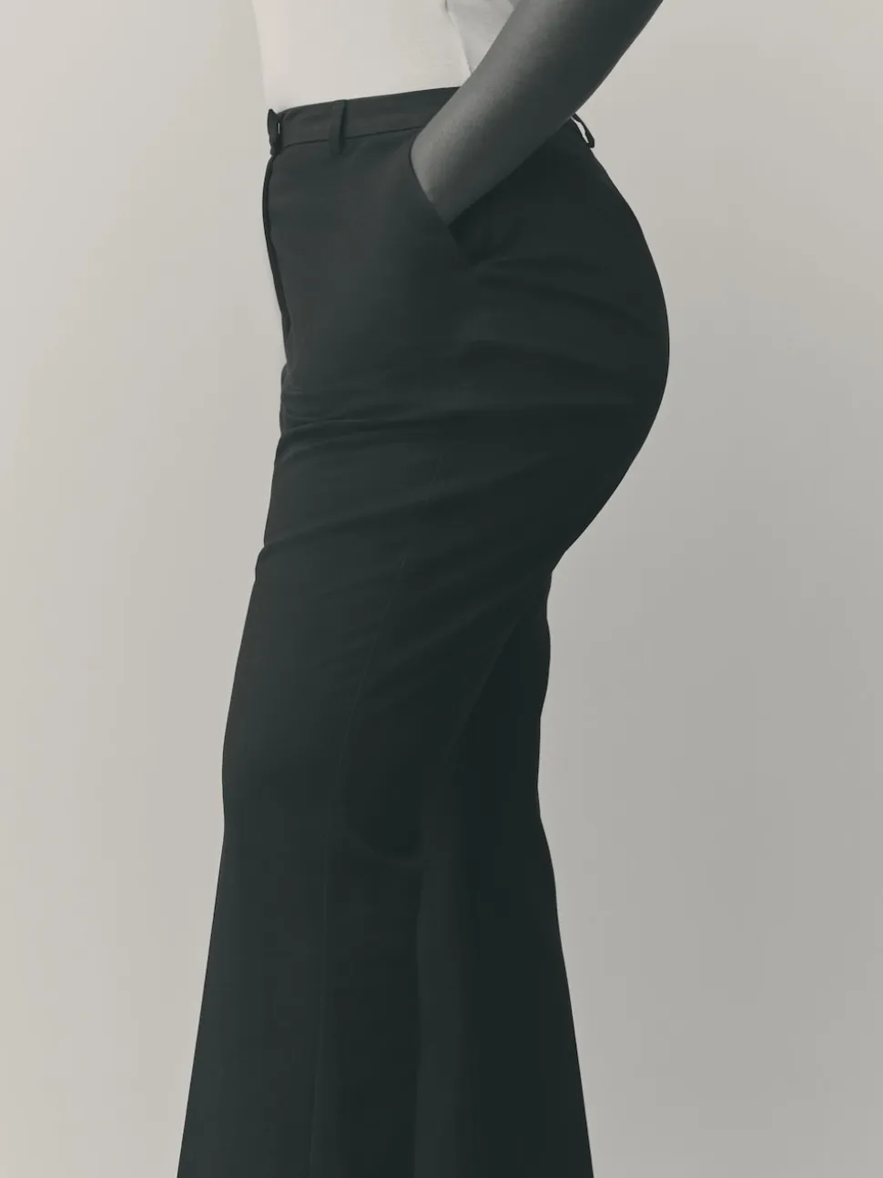 Black Tailored Hourglass Bootcut Trousers