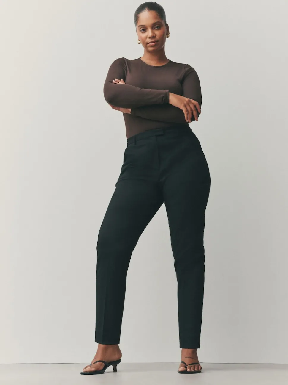Black Tailored Hourglass Slim Trousers