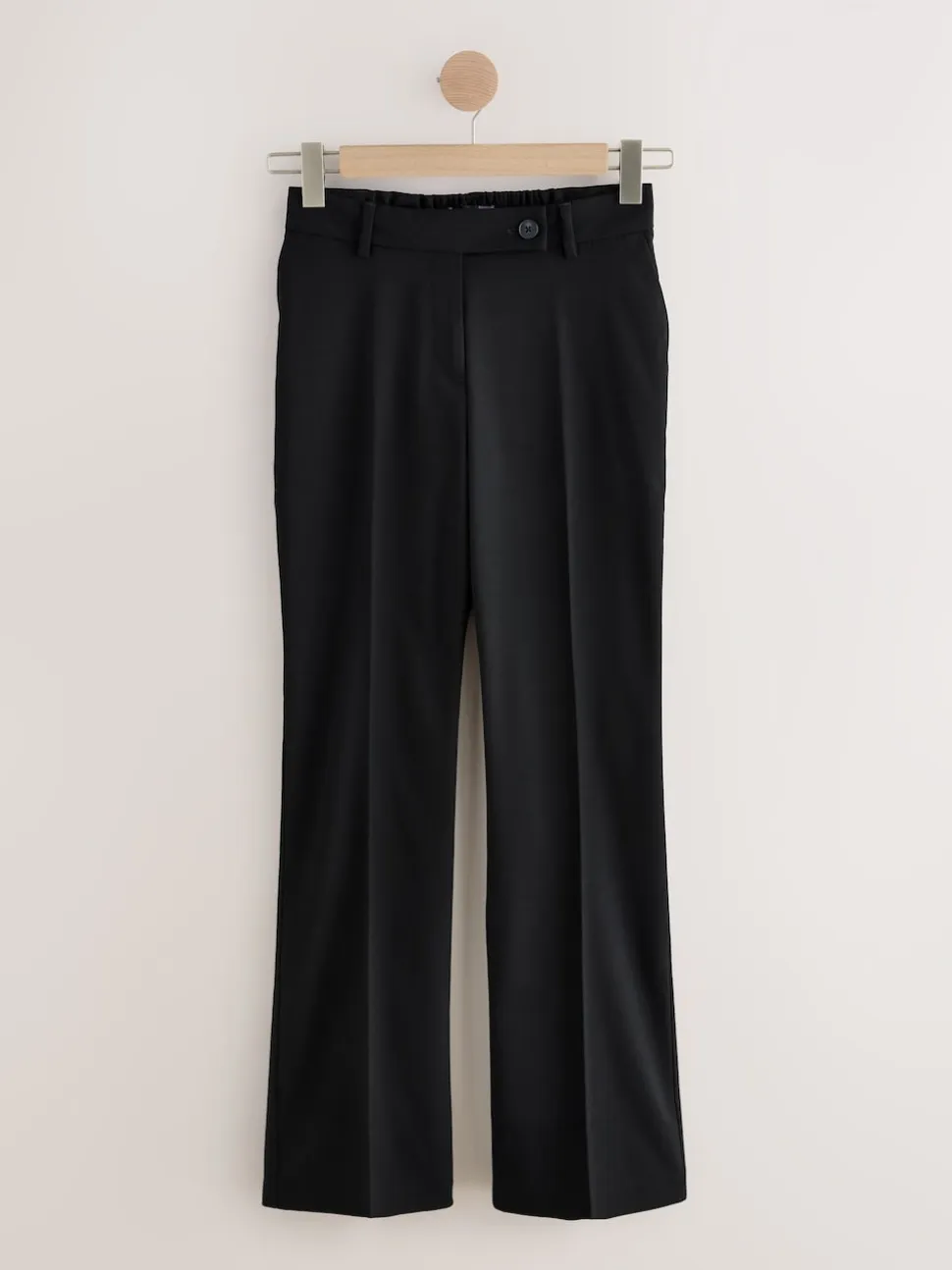 Black Tailored Hourglass Bootcut Trousers with Wool