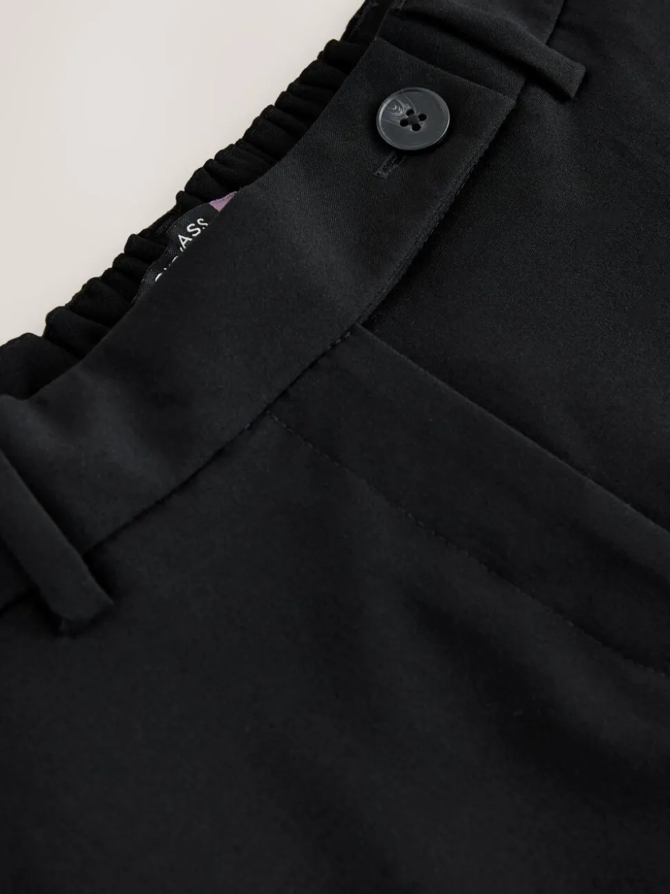 Black Tailored Hourglass Bootcut Trousers with Wool
