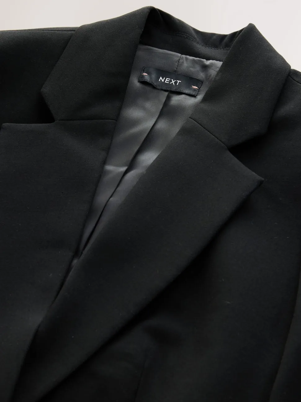 Black Tailored Single Breasted Blazer With Wool