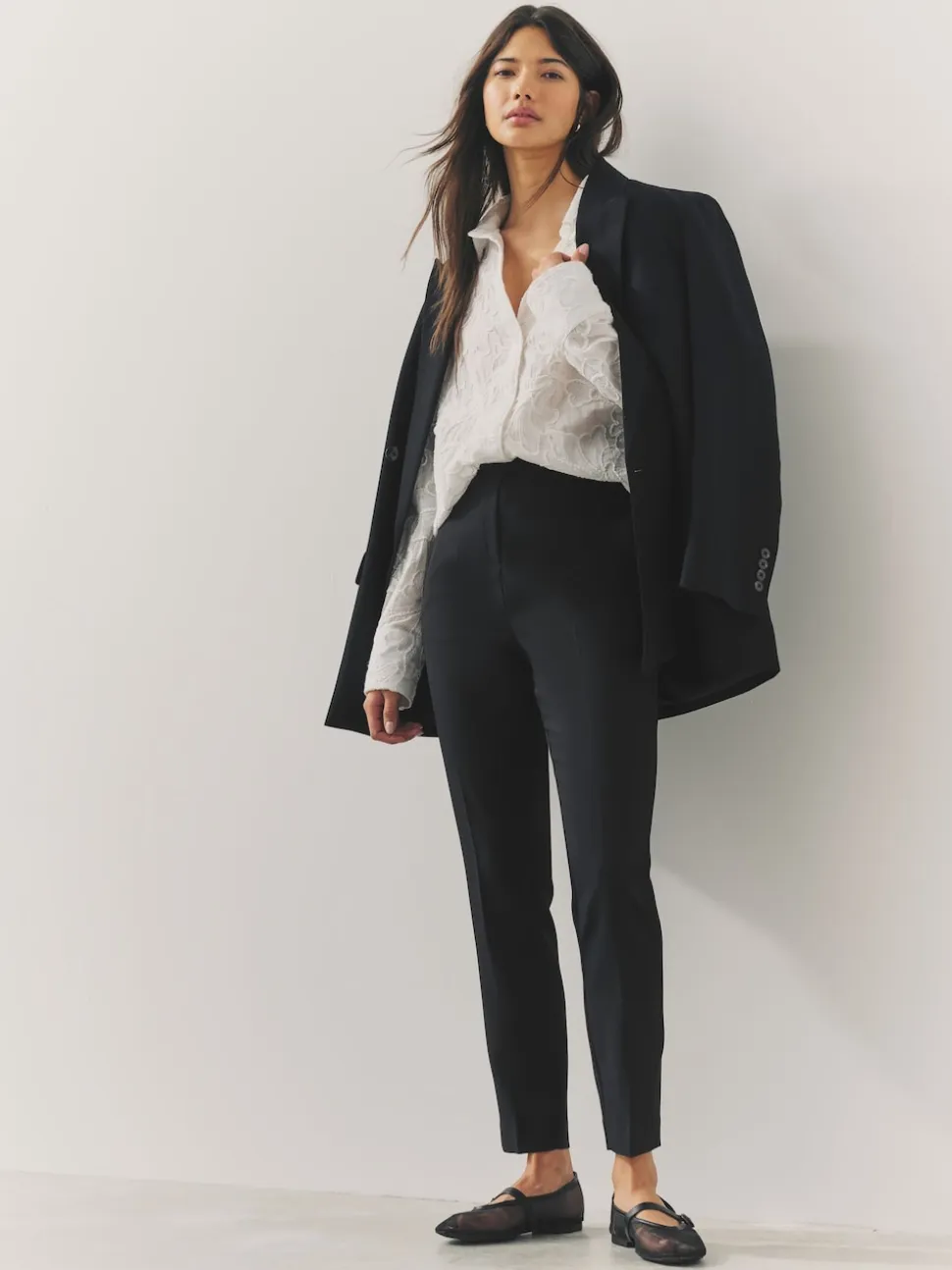 Black Tailored Skinny Trousers