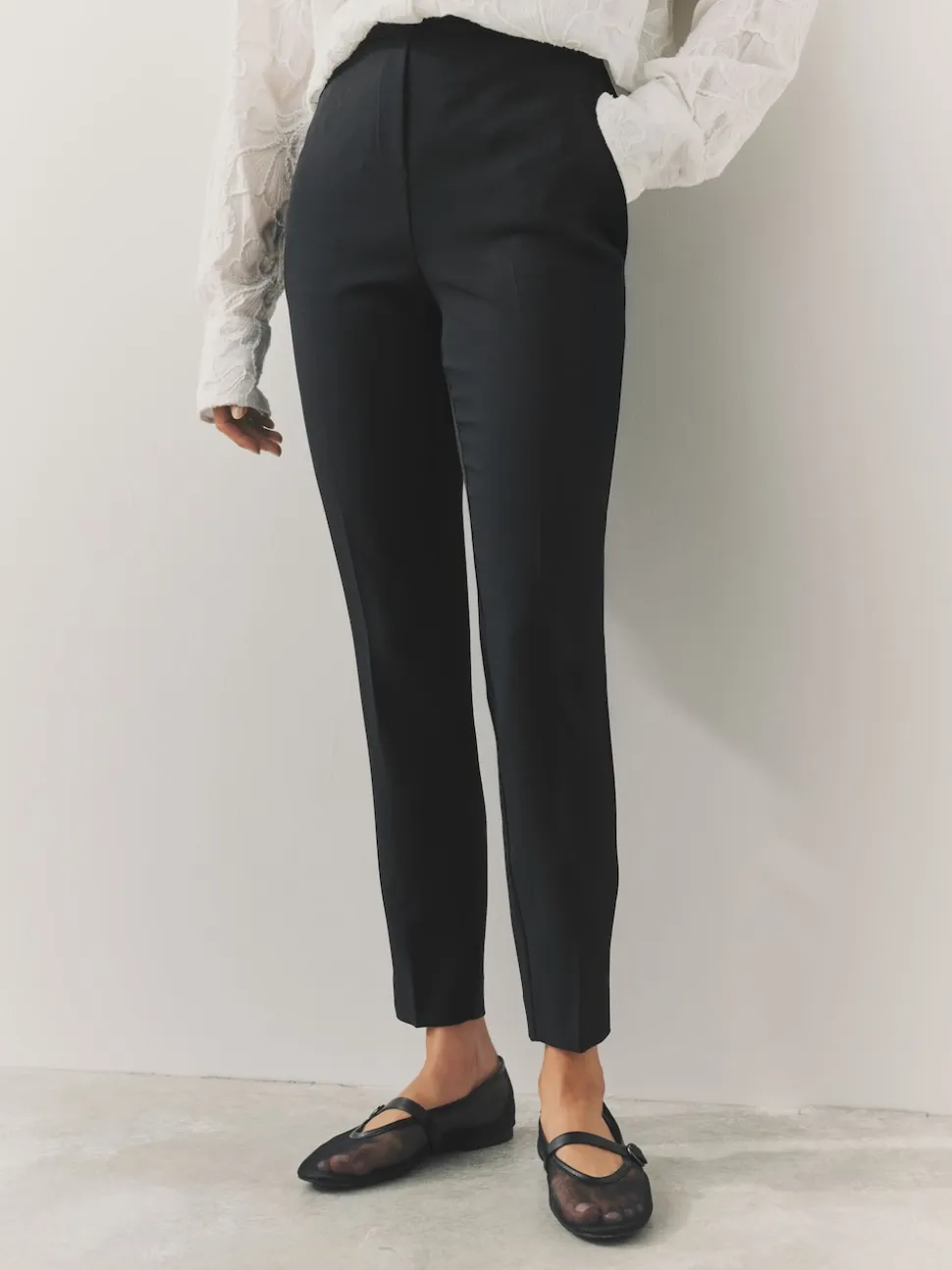 Black Tailored Skinny Trousers