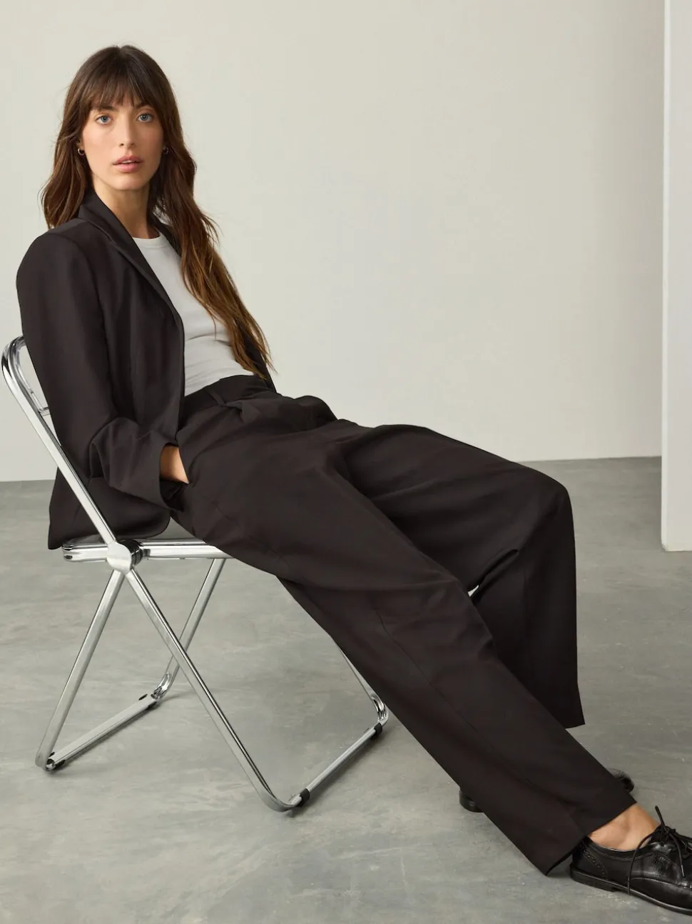 Black Tailored Tapered Trousers