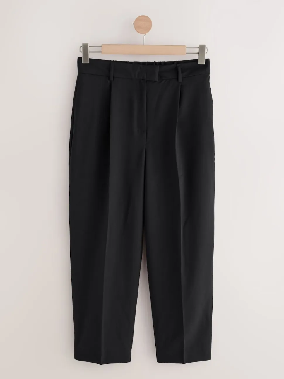 Black Tailored Tapered Trousers