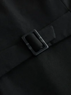 Black Tailored Waistcoat With Wool