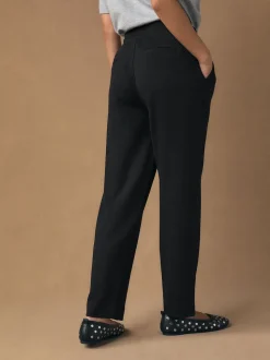 Black Tapered Jersey Joggers