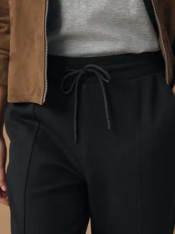 Black Tapered Jersey Joggers