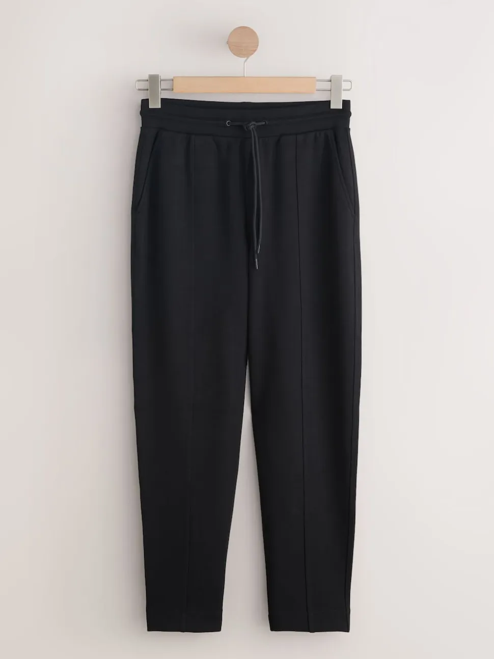 Black Tapered Jersey Joggers