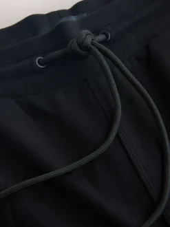 Black Tapered Jersey Joggers