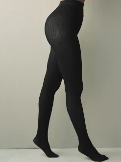 Black Thermal Wool Blend Knitted Tights 1 Pack