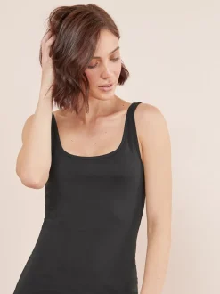 Black Thick Strap Vest