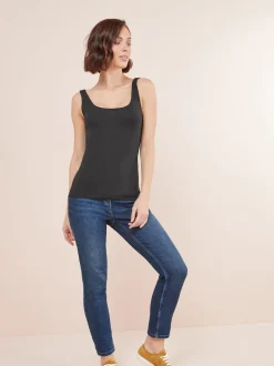 Black Thick Strap Vest