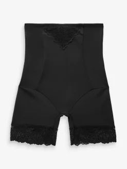 Black Thigh Smoother Short Firm Tummy Control Shaping Briefs