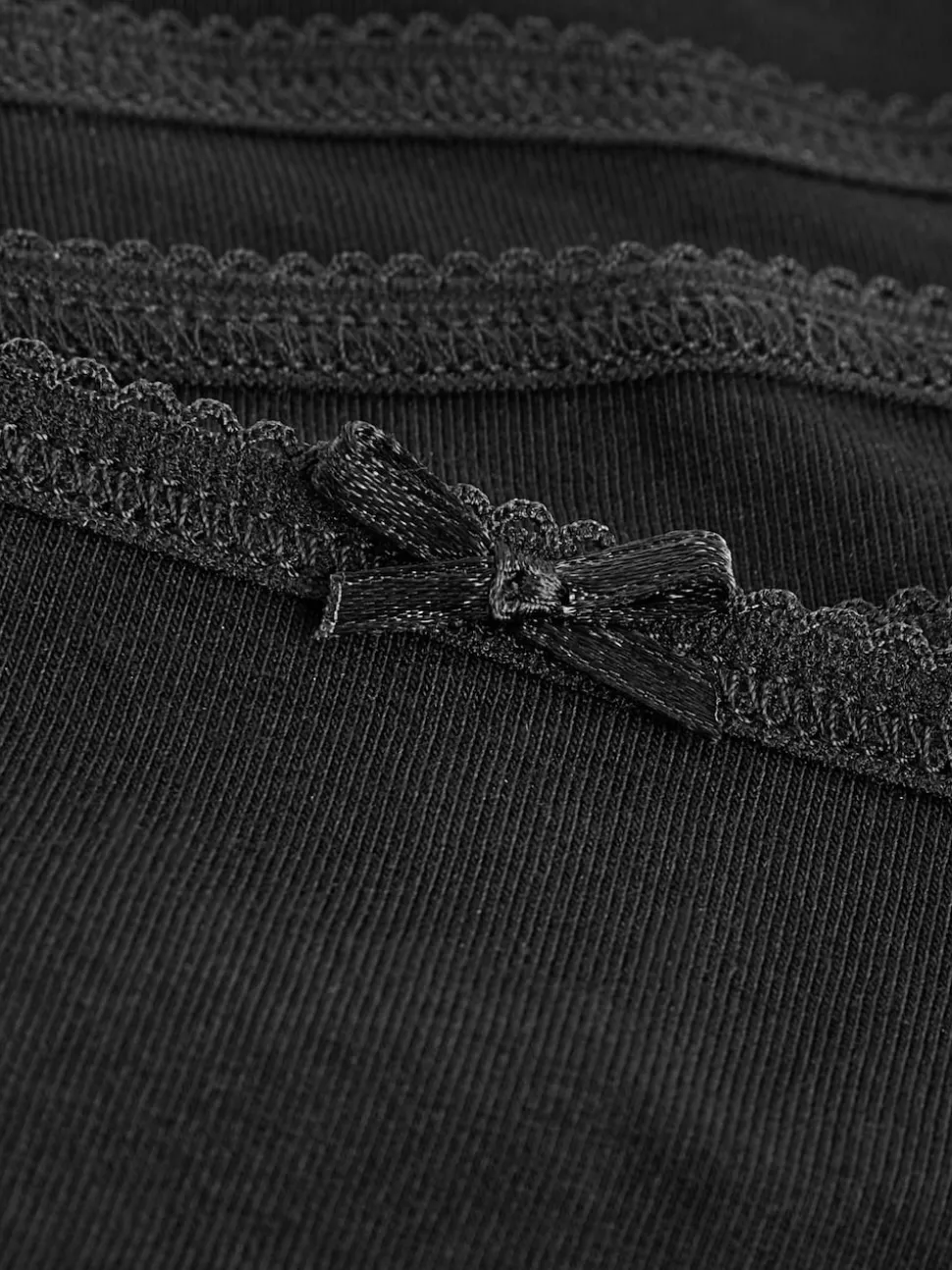 Black Thong Cotton Rich Knickers 5 Pack