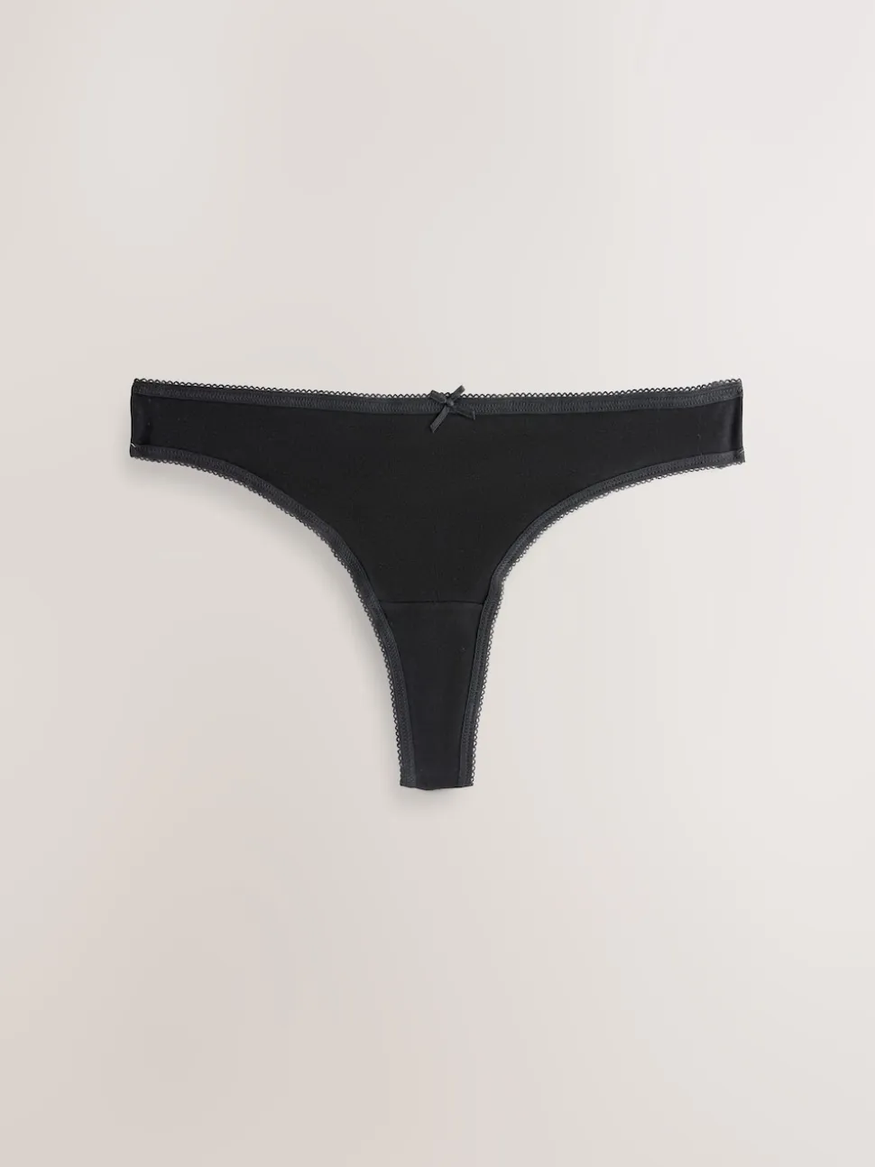 Black Thong Full Briefs Cotton Knickers 10 Pack