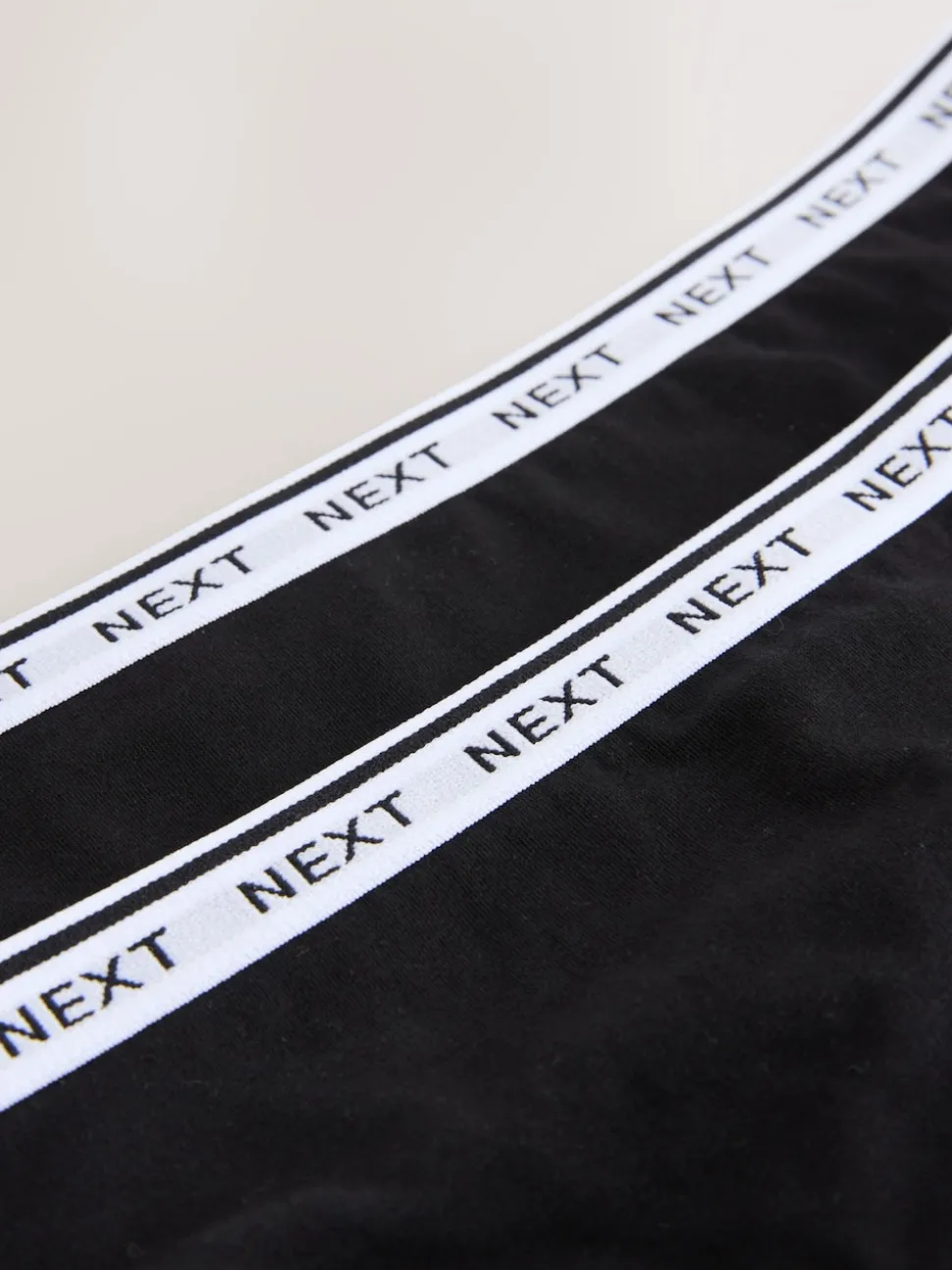 Black Thong Light Flow Cotton Period Knickers 2 Pack