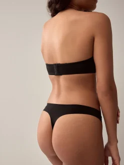 Black Thong No VPL Comfort Knickers 3 Pack
