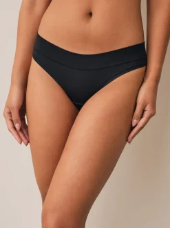 Black Thong Ultimate Comfort Knickers 2 Pack
