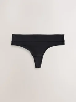 Black Thong Ultimate Comfort Knickers 2 Pack