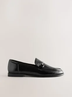 Black Trim Round Toe Loafers