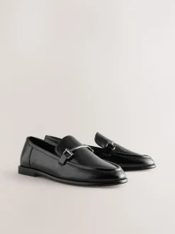 Black Trim Round Toe Loafers