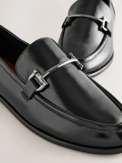 Black Trim Round Toe Loafers