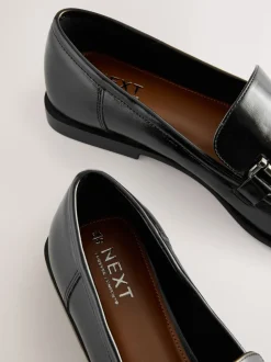 Black Trim Round Toe Loafers