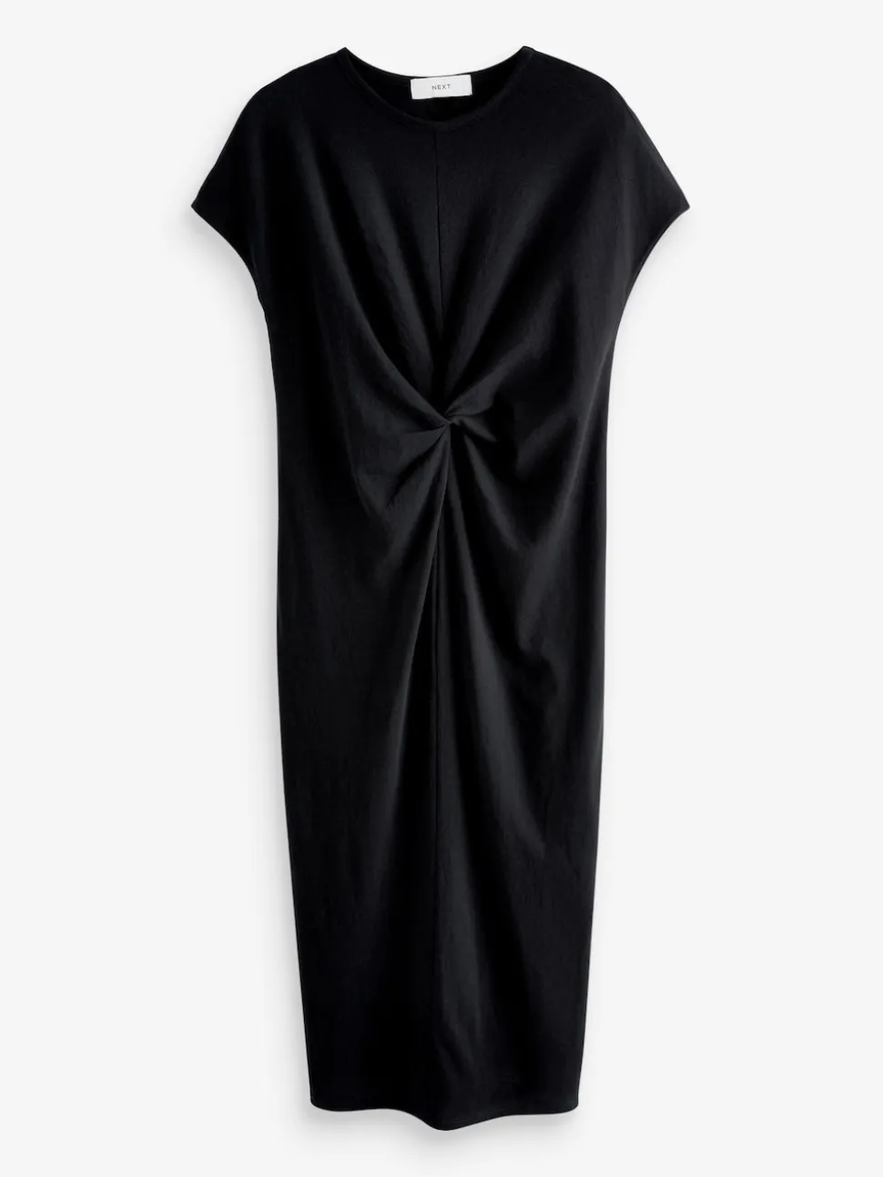 Black Twist Short Sleeved T-Shirt Summer Dress