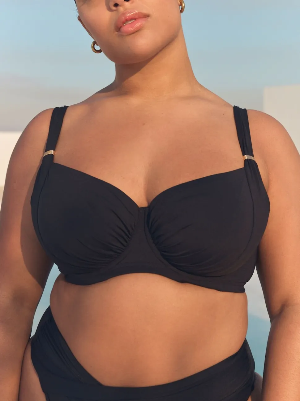 Black Ultimate Support F-K Underwired Bikini Top