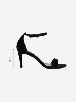 Black Velvet Forever Comfort® Strappy Heeled Sandals