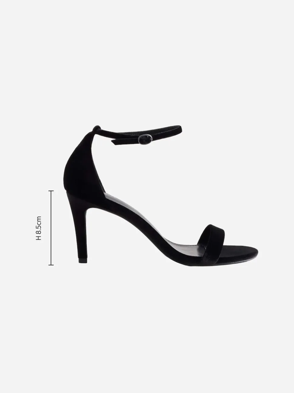 Black Velvet Forever Comfort® Strappy Heeled Sandals