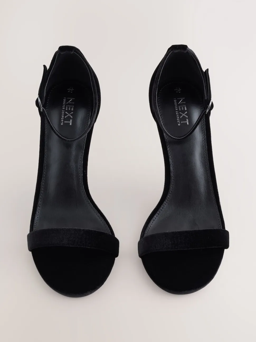Black Velvet Forever Comfort® Strappy Heeled Sandals