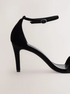 Black Velvet Forever Comfort® Strappy Heeled Sandals