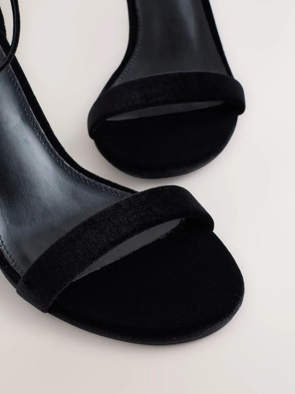 Black Velvet Forever Comfort® Strappy Heeled Sandals