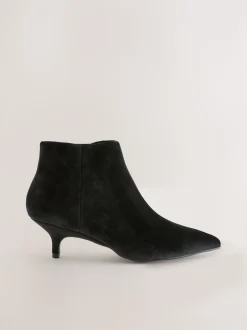 Black Velvet Forever Comfort® Kitten Heel Ankle Boots