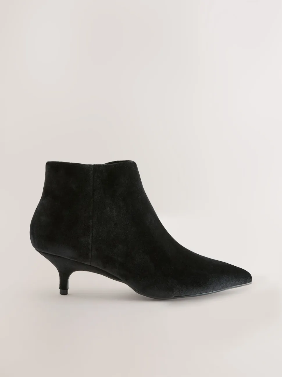 Black Velvet Forever Comfort® Kitten Heel Ankle Boots