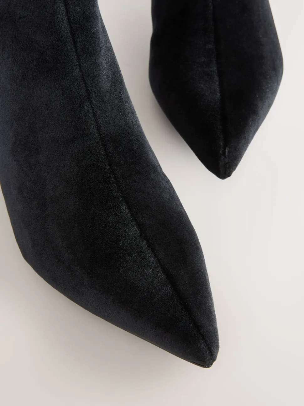 Black Velvet Forever Comfort® Kitten Heel Ankle Boots
