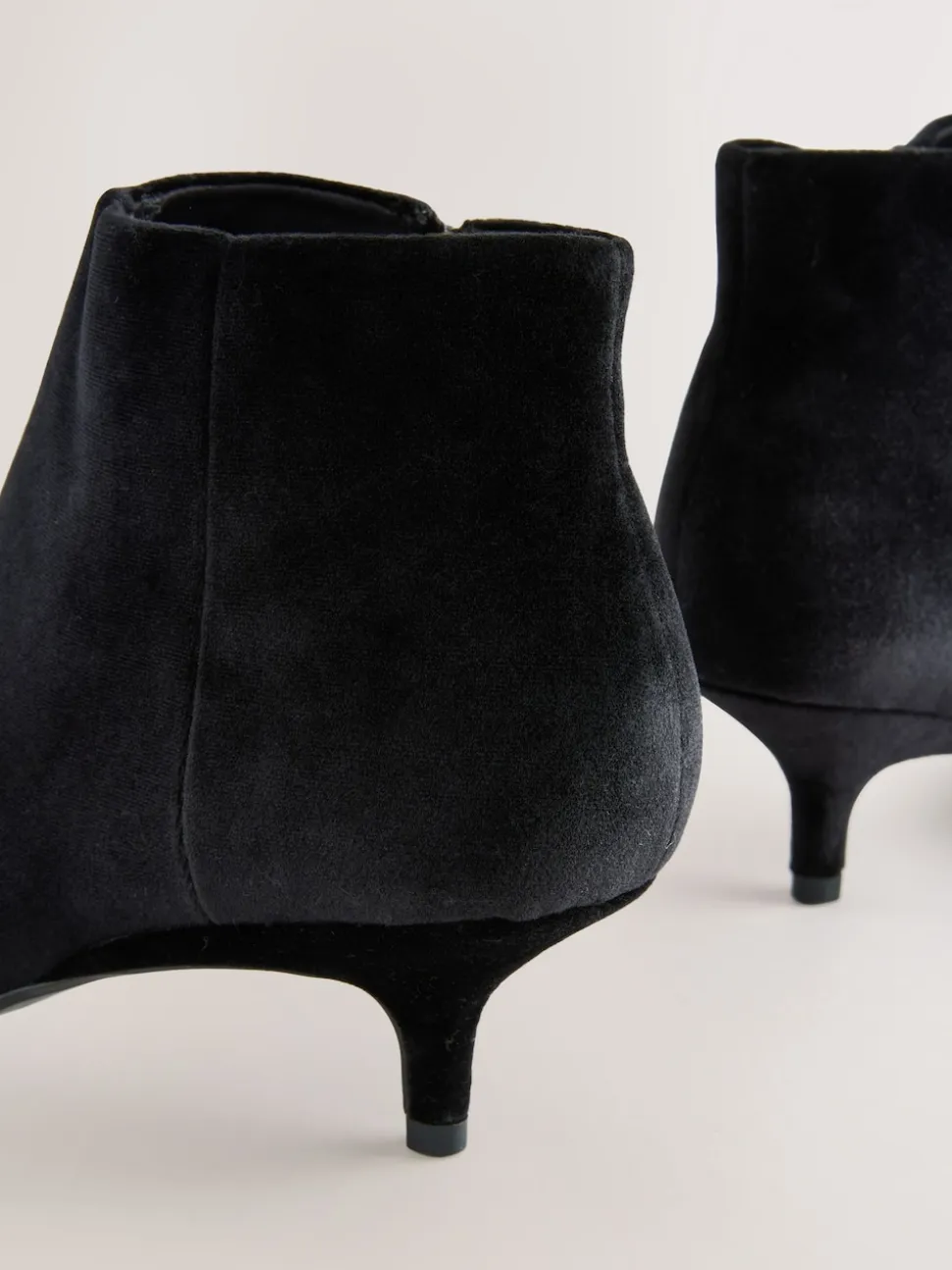 Black Velvet Forever Comfort® Kitten Heel Ankle Boots