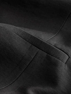 Black V-Neck Waistcoat with Button Detail
