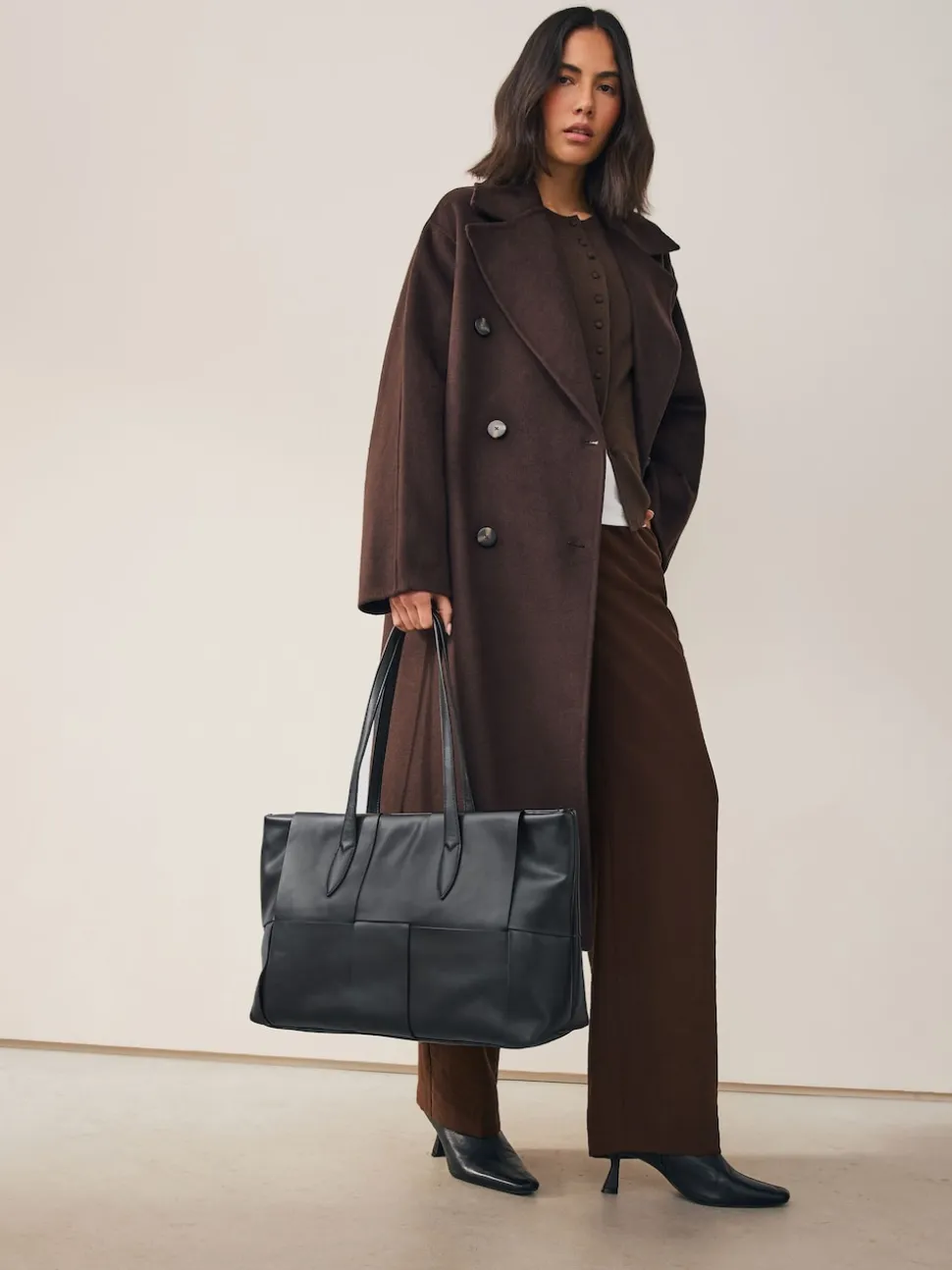 Black Weave Shoulder Bag