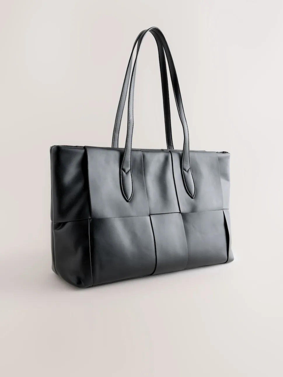 Black Weave Shoulder Bag