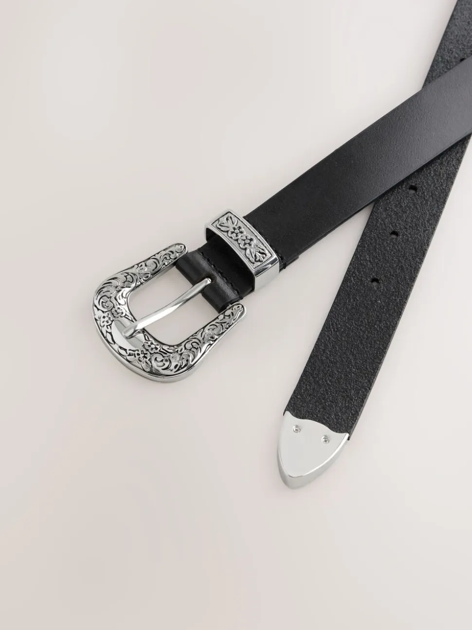Black Western Leather Belt