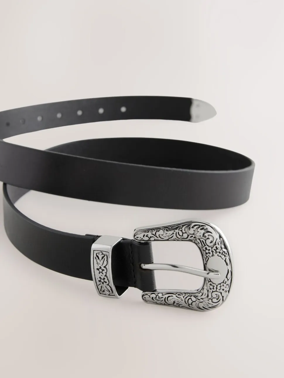 Black Western Leather Belt