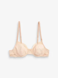 Black/ White/Pastel Rose Nude Non Pad Balcony Cotton Blend Ultimate Comfort Bras 3 Pack
